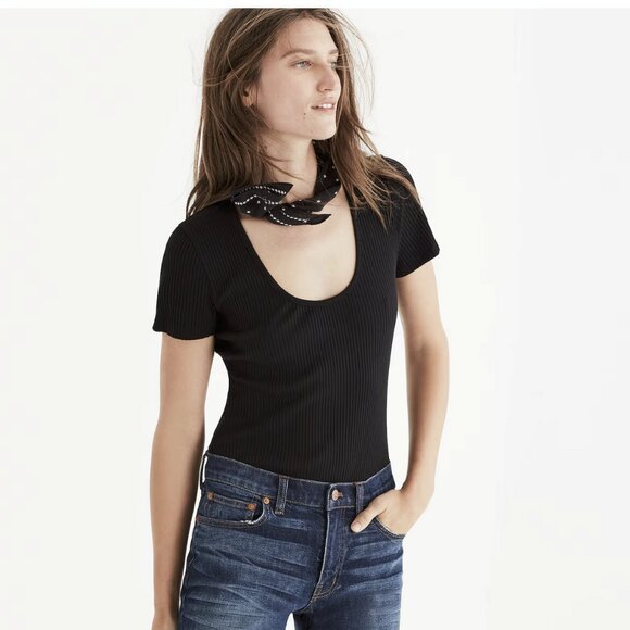 Madewell Cameo Scoop Rib Bodysuit XS - Picture 1 of 3